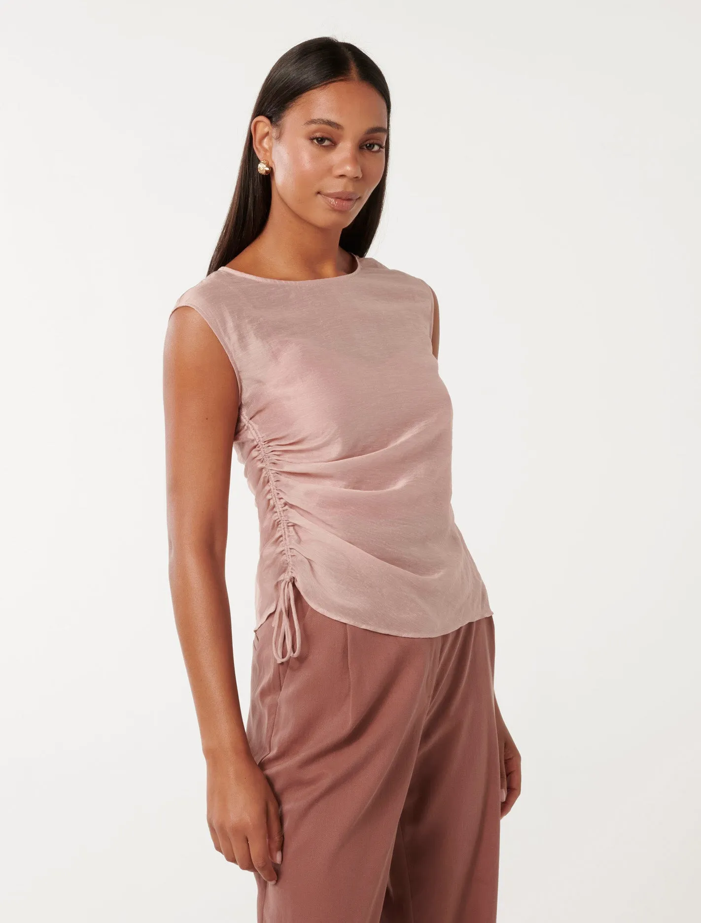 Abby Sheer Ruched Top