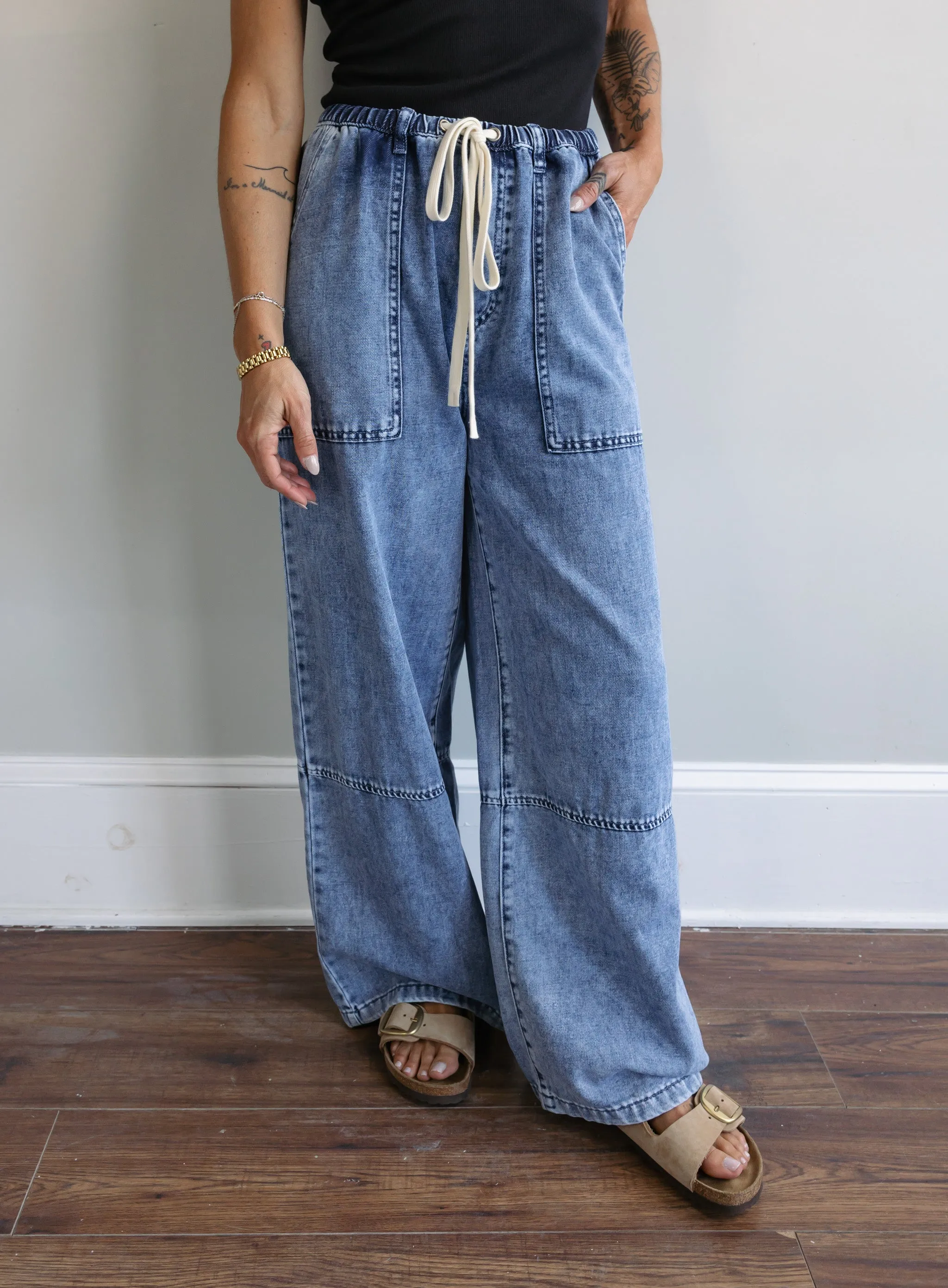 Amanda Drawstring Denim Pants