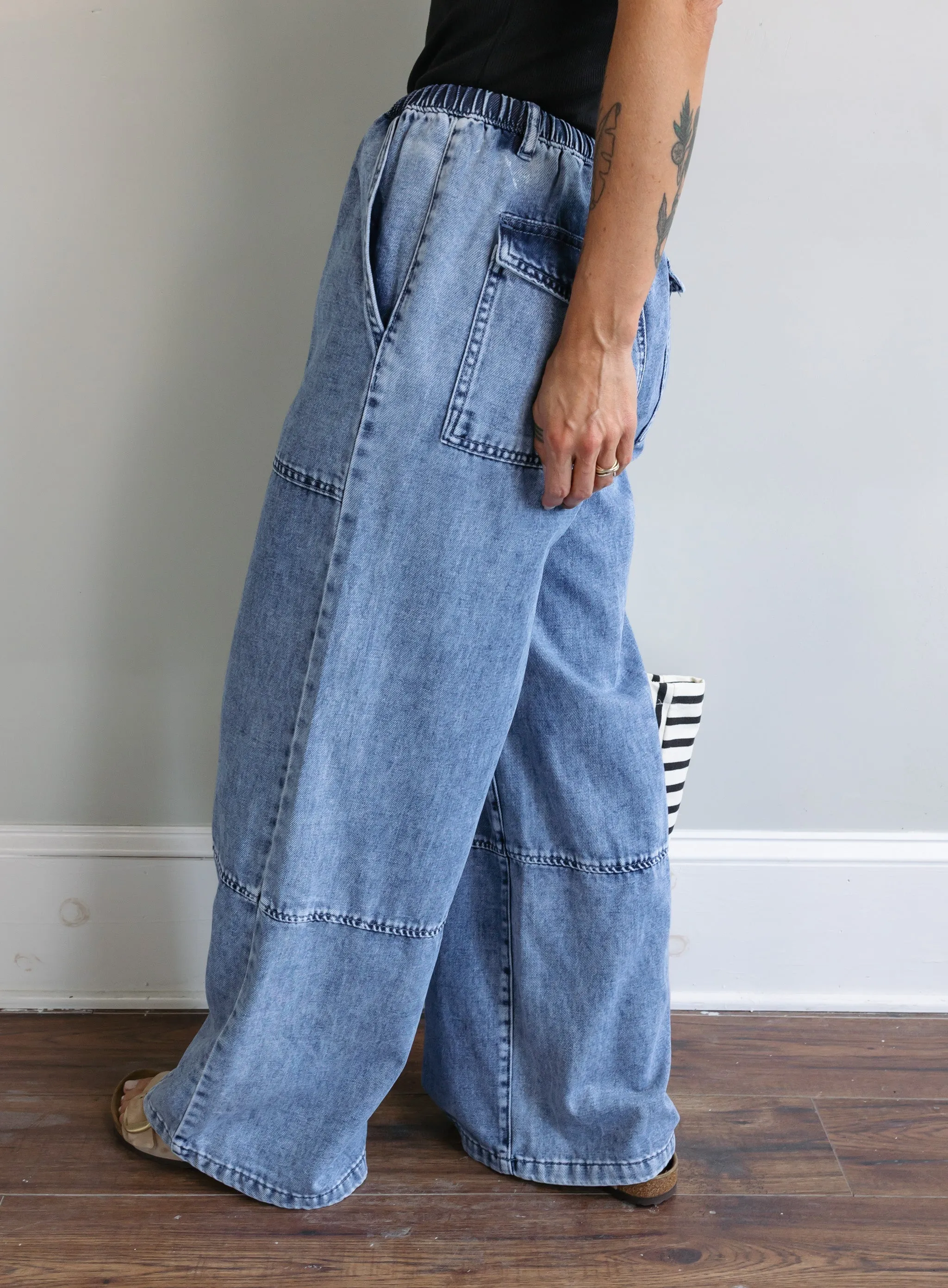 Amanda Drawstring Denim Pants