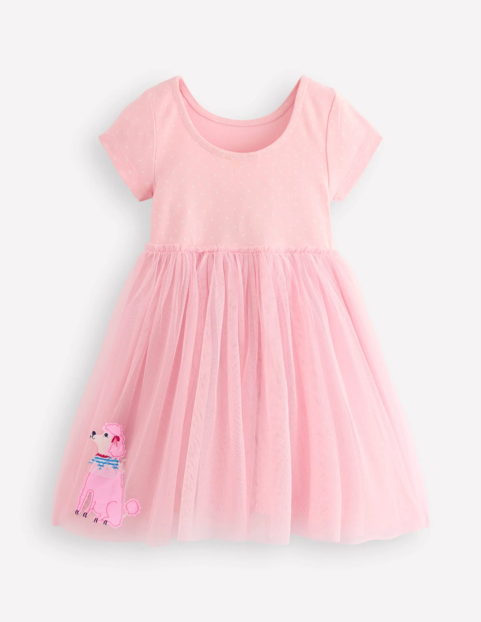 Ami Applique Tulle Dress-Chalk Pink Circus Pets