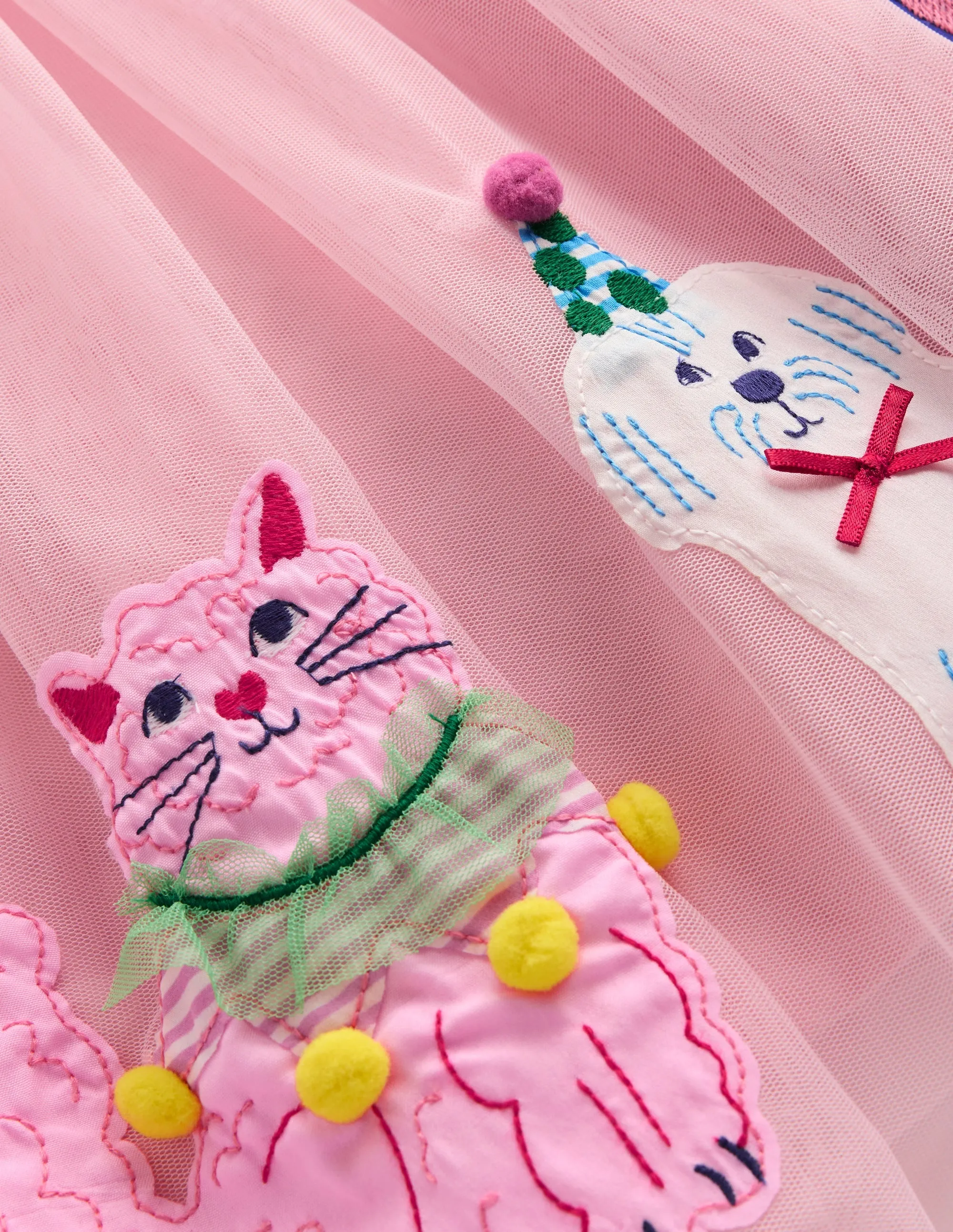 Ami Applique Tulle Dress-Chalk Pink Circus Pets