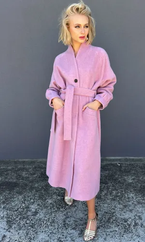 Beatrice B Island Shore Long Coat - Lavender