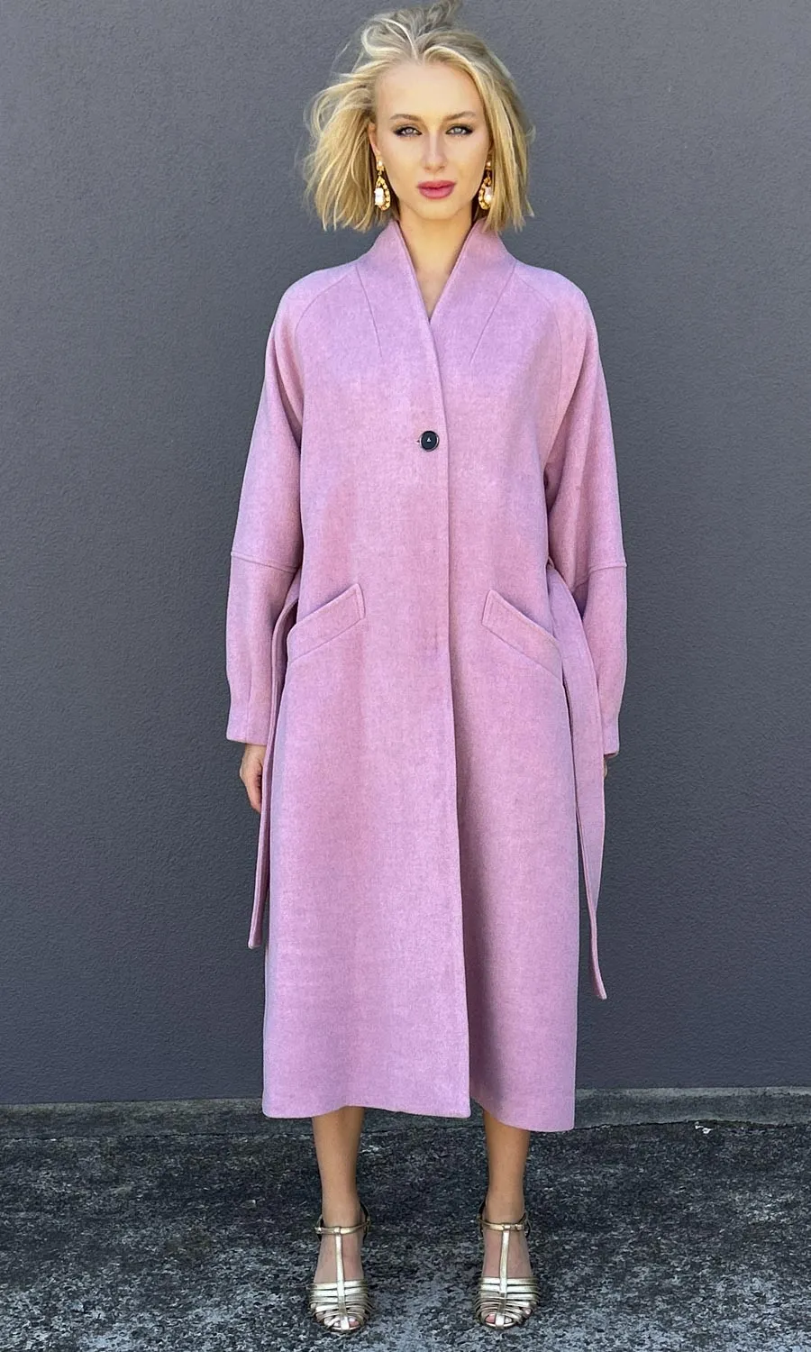 Beatrice B Island Shore Long Coat - Lavender