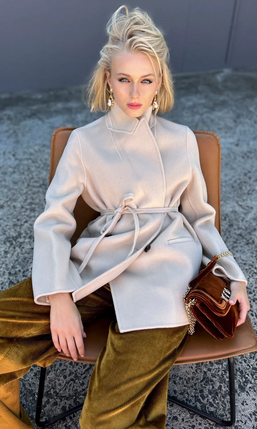 Beatrice B Island Shore Shorter Coat - Natural