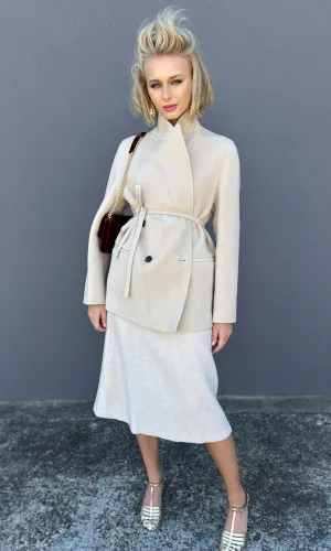 Beatrice B Island Shore Shorter Coat - Natural