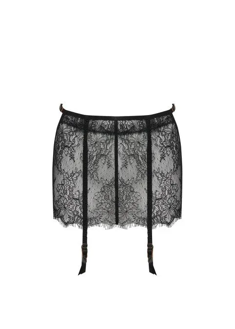 Camelia Skirt Suspender (Black)