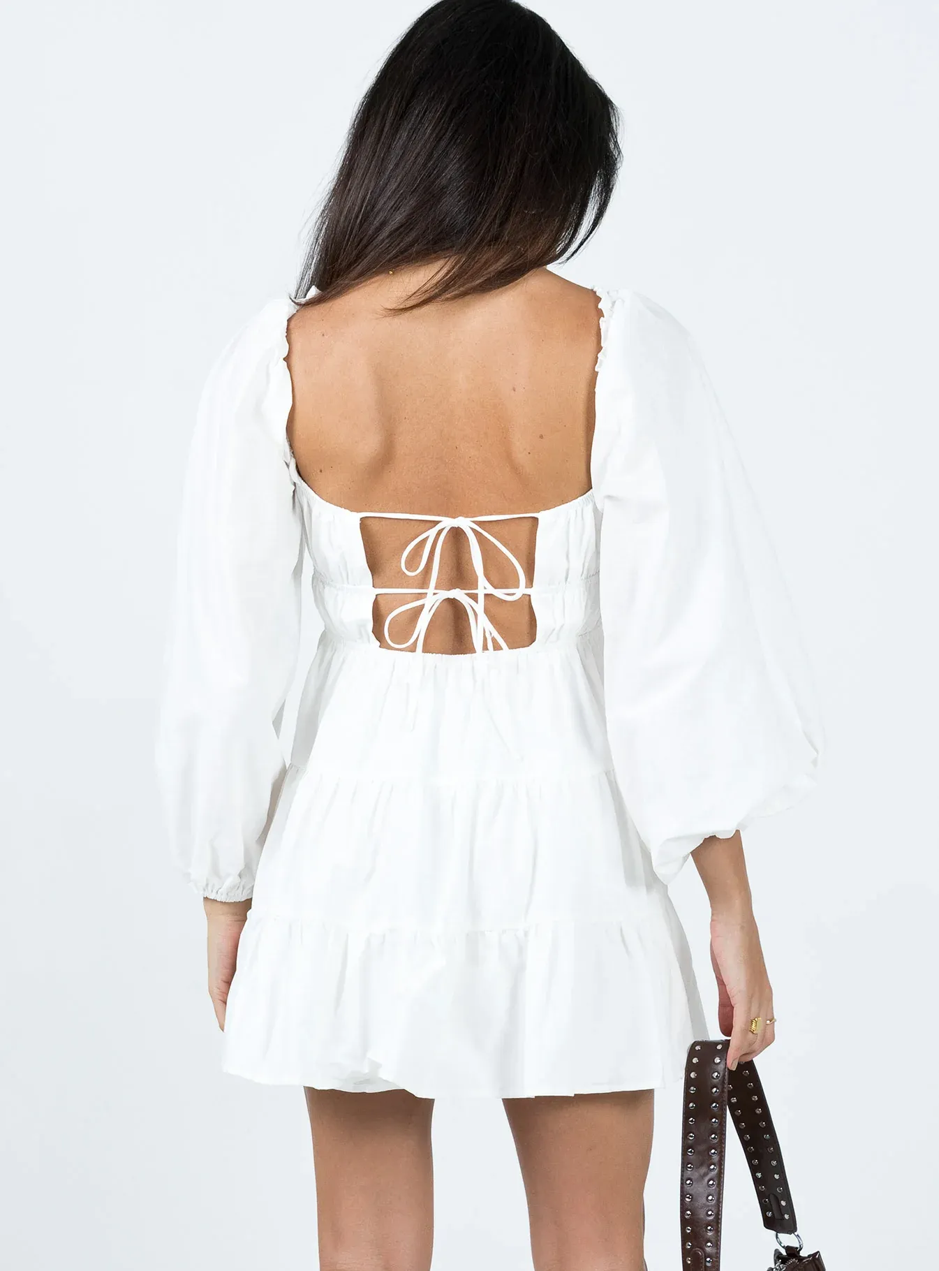 Ceara Long Sleeve Mini Dress White