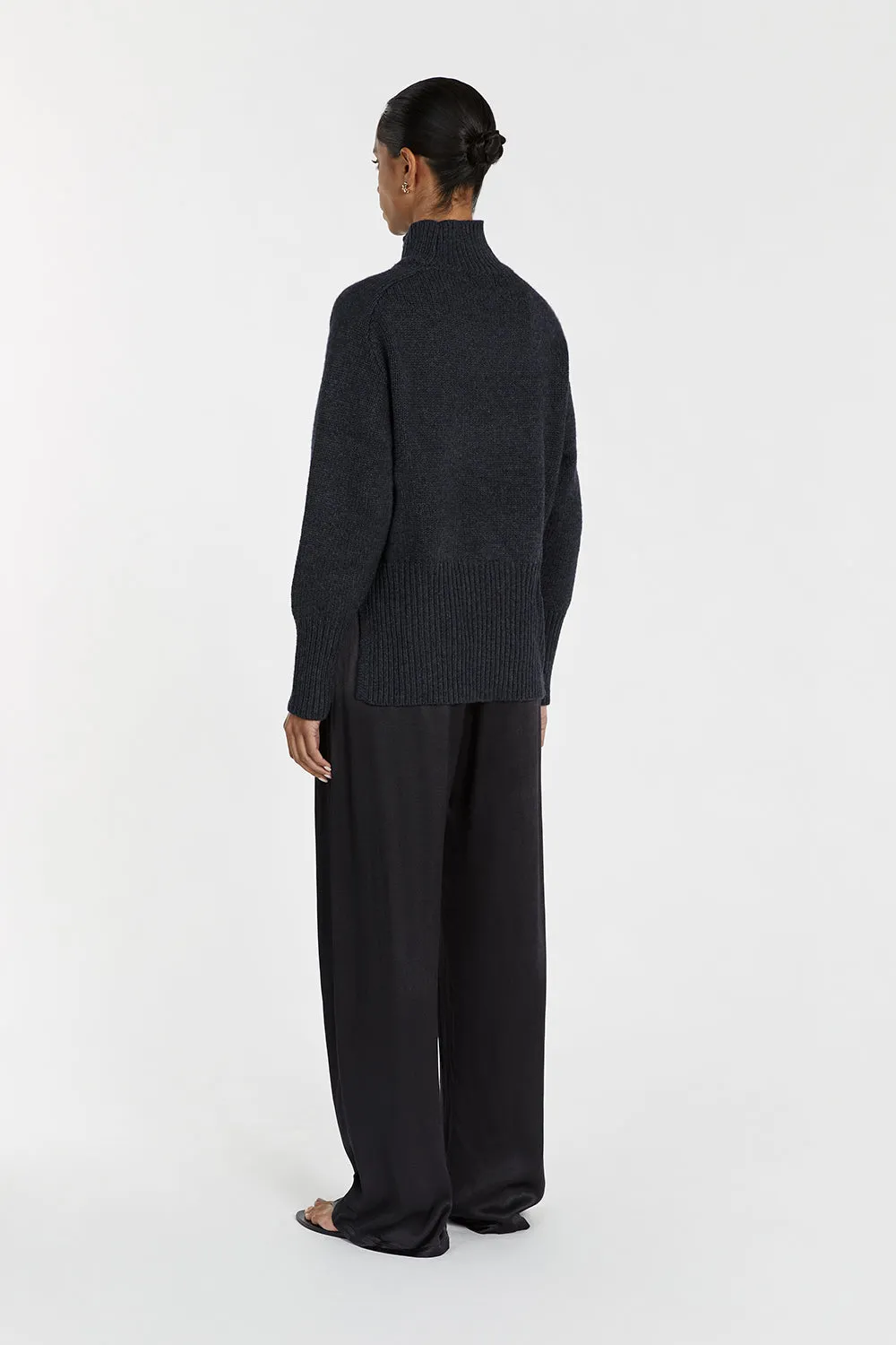 CELESTE INK WOOL BLEND KNIT JUMPER