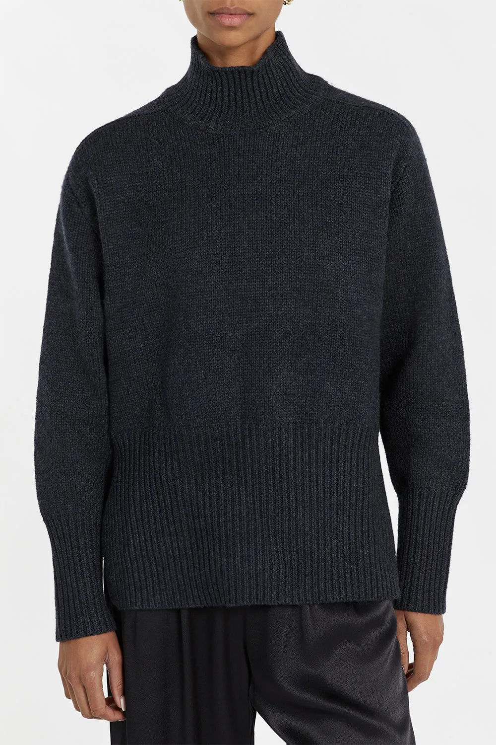 CELESTE INK WOOL BLEND KNIT JUMPER