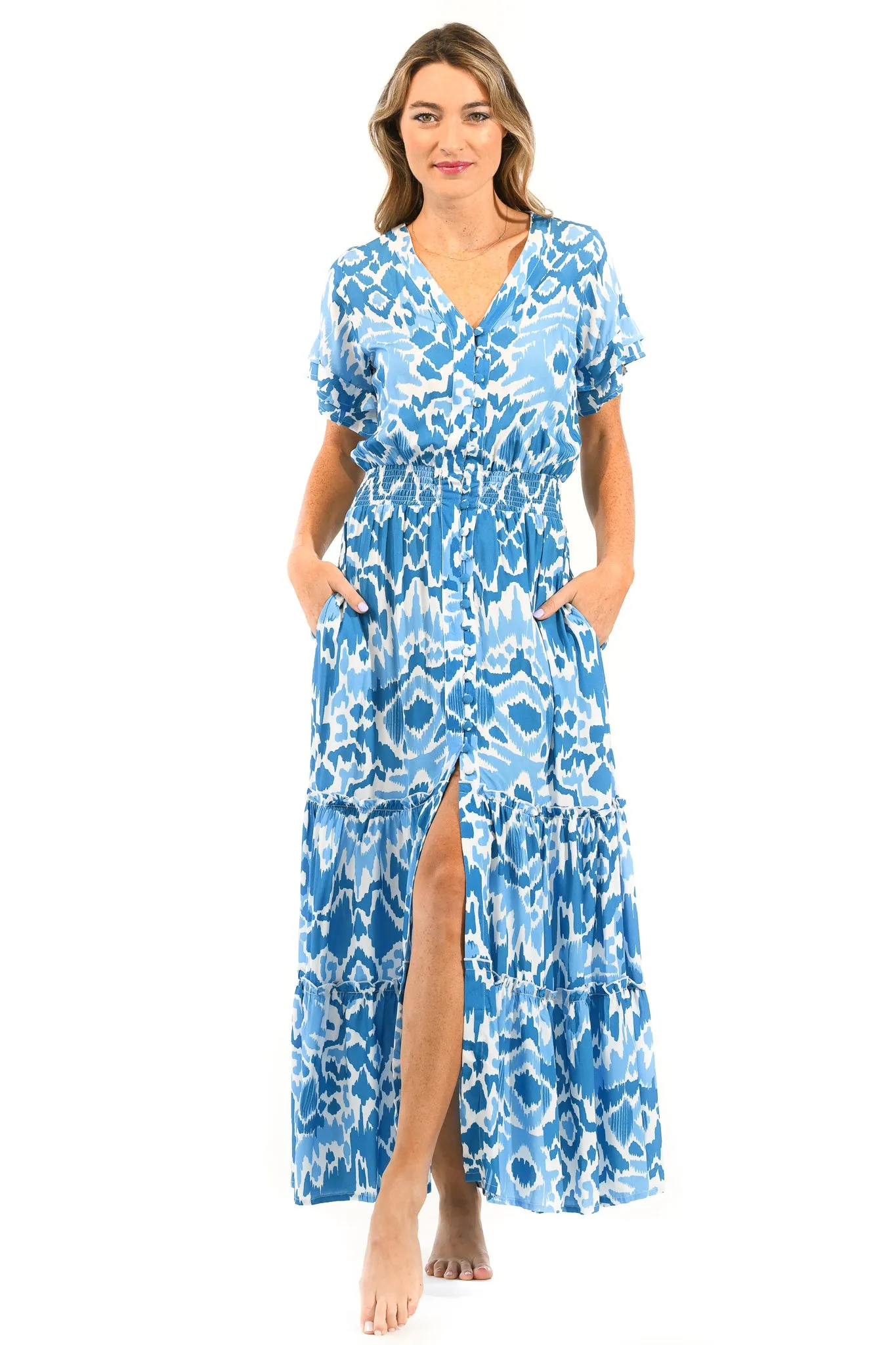 Christina Dress / Aegean Ikat