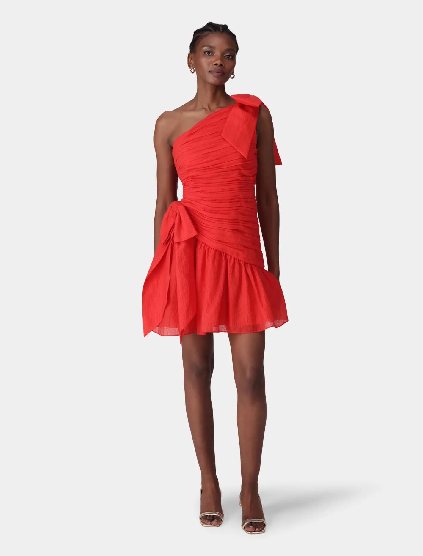 Dakota Ruched Bow Mini Dress