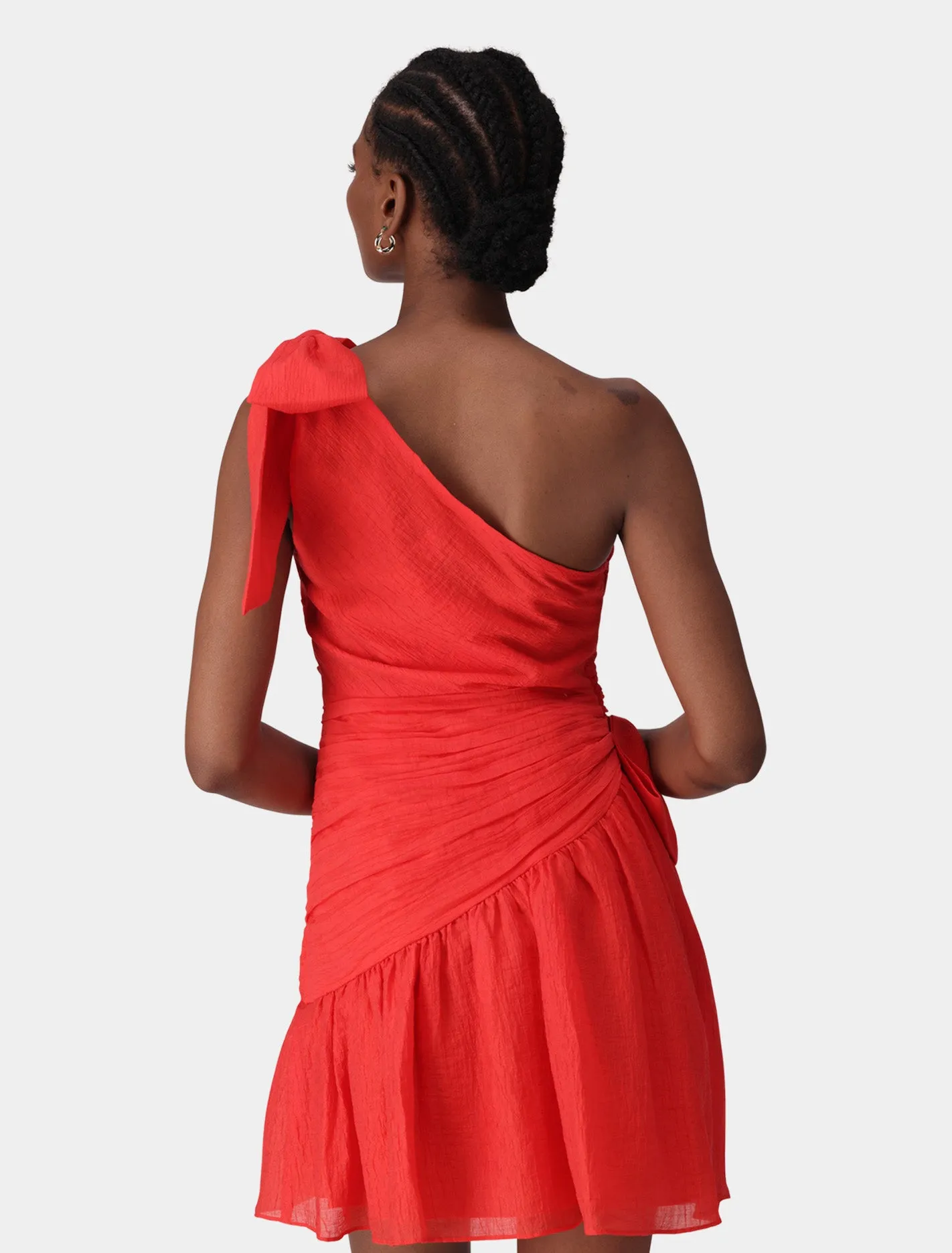 Dakota Ruched Bow Mini Dress