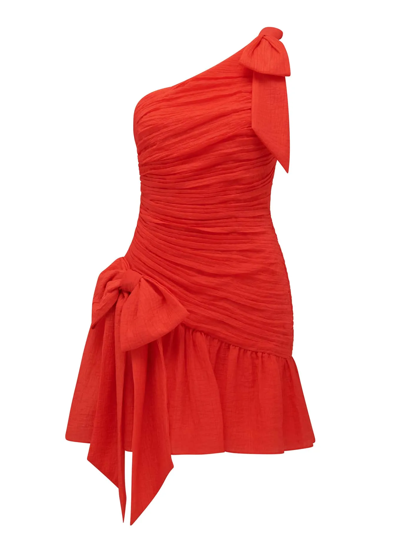 Dakota Ruched Bow Mini Dress