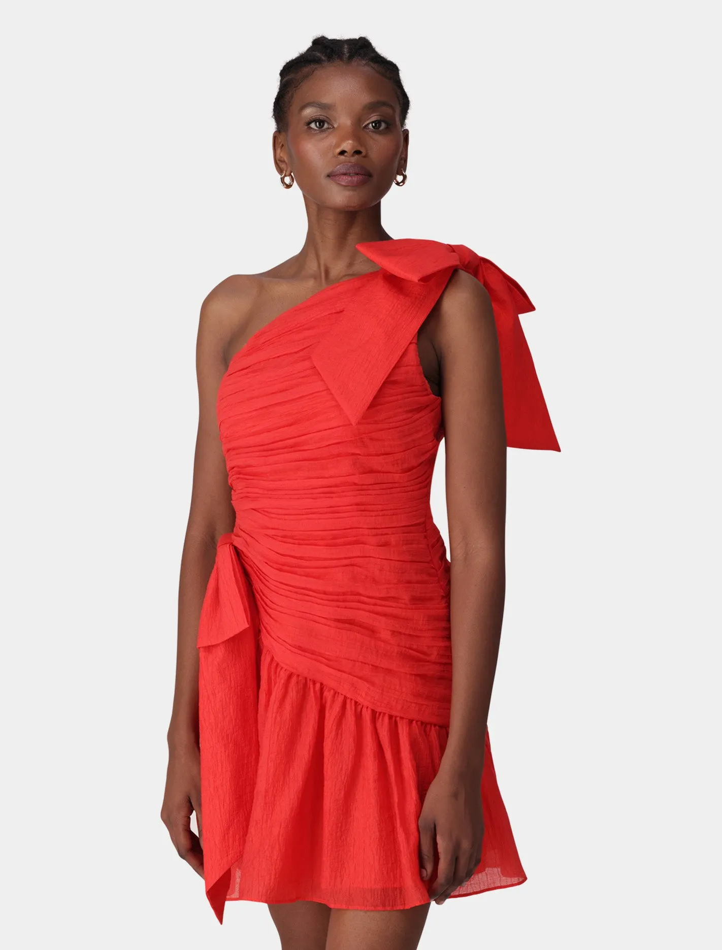 Dakota Ruched Bow Mini Dress