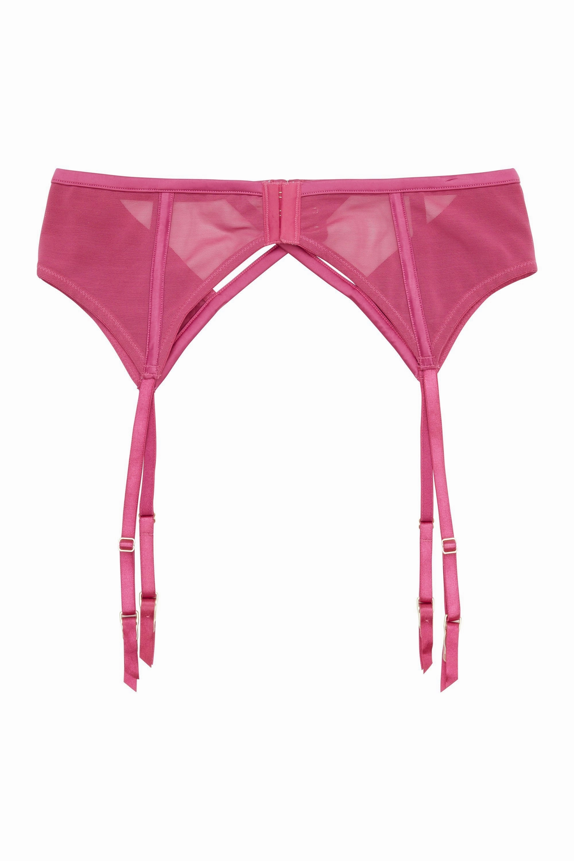 Dani Magenta Strappy Satin Suspender