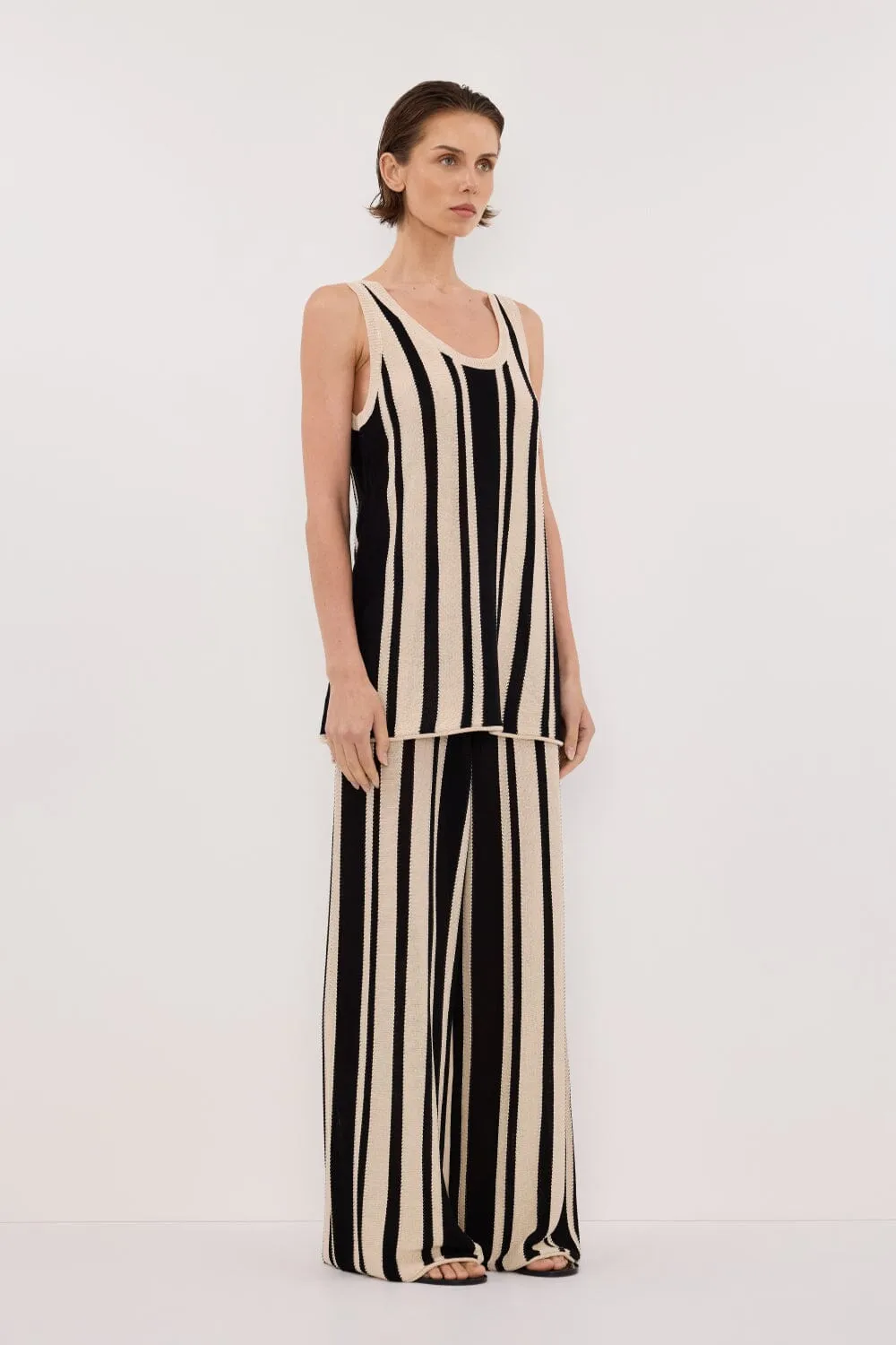DELPHI STRIPE LONGLINE KNIT TUNIC