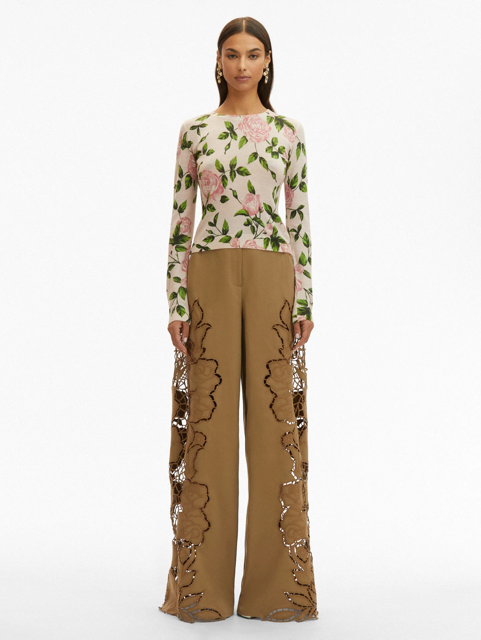 English Rose Printed Pullover