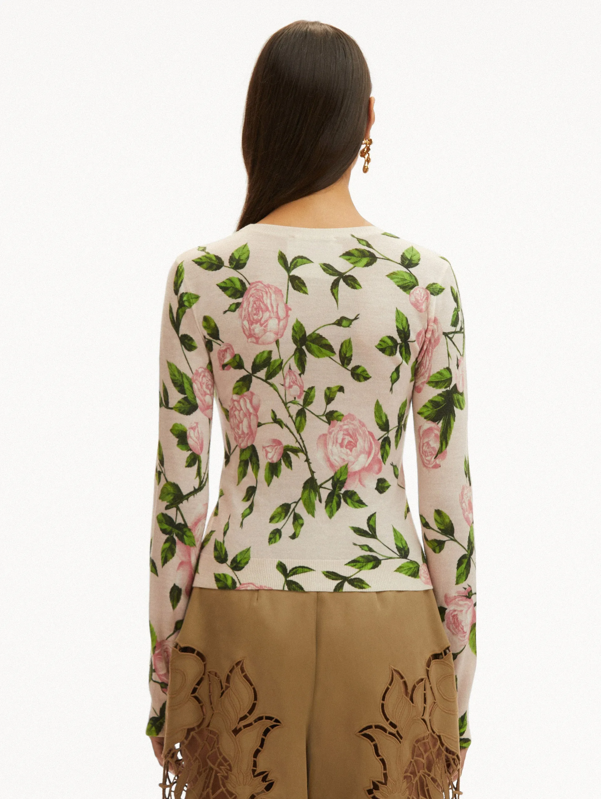 English Rose Printed Pullover