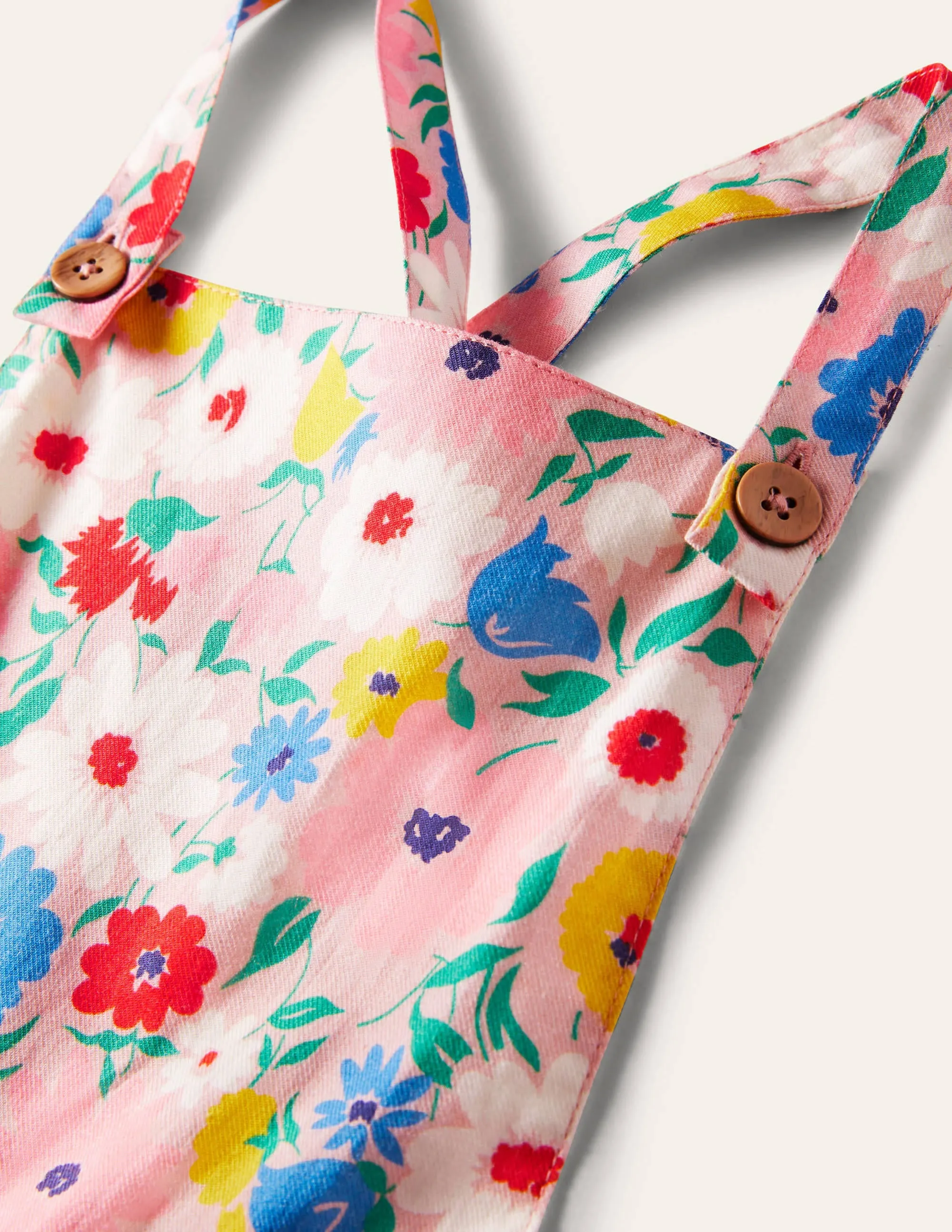 Floral Dungarees-Boto Pink Painterly Floral