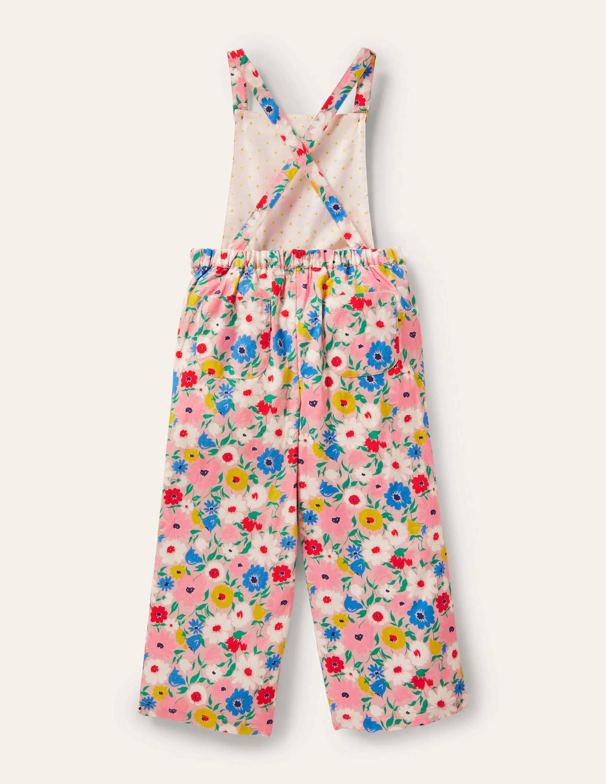 Floral Dungarees-Boto Pink Painterly Floral