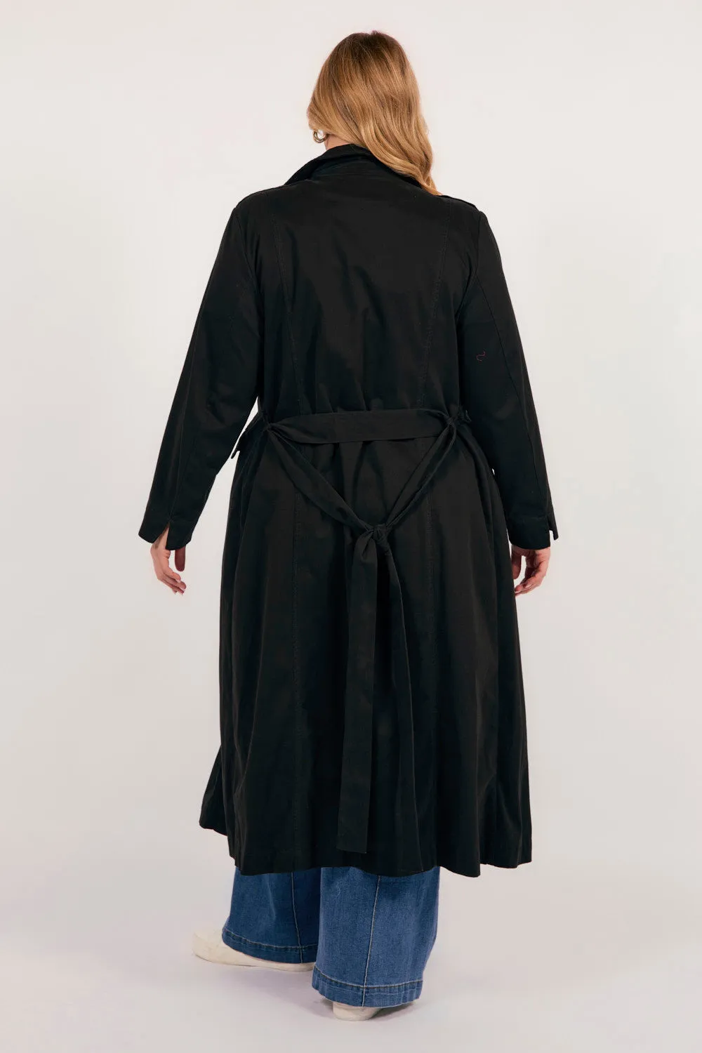 Hailey Trench Coat in Black