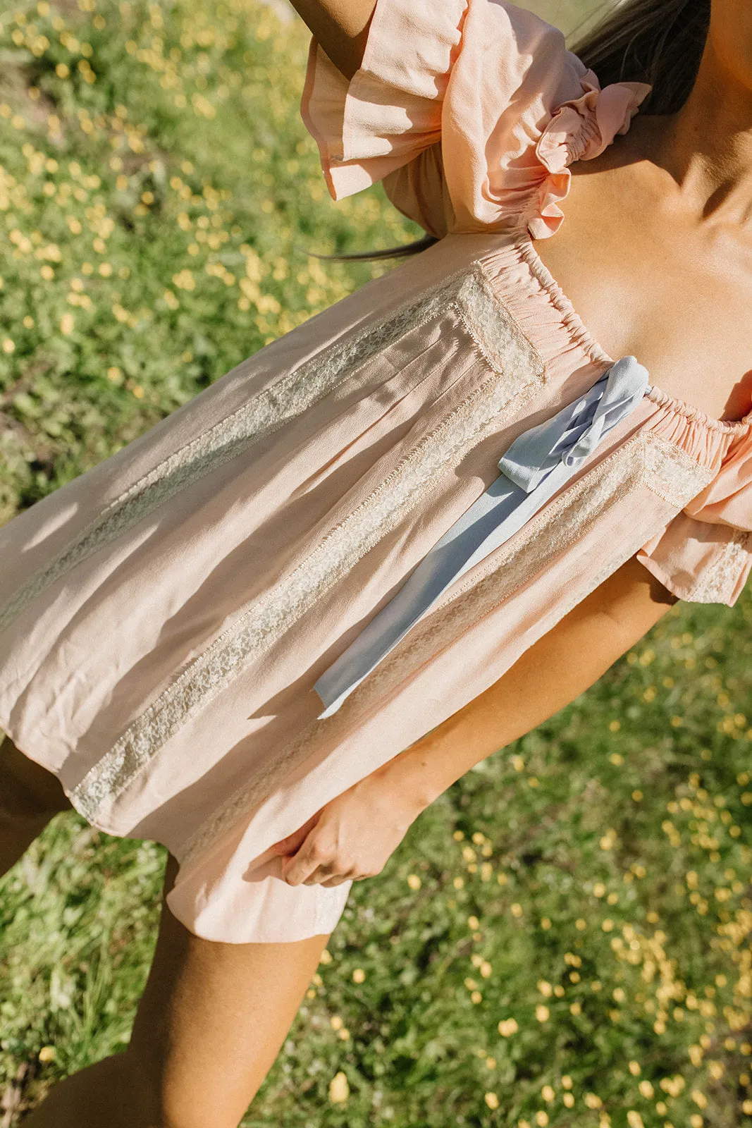 Heirloom Mini Dress in Peach Nectar
