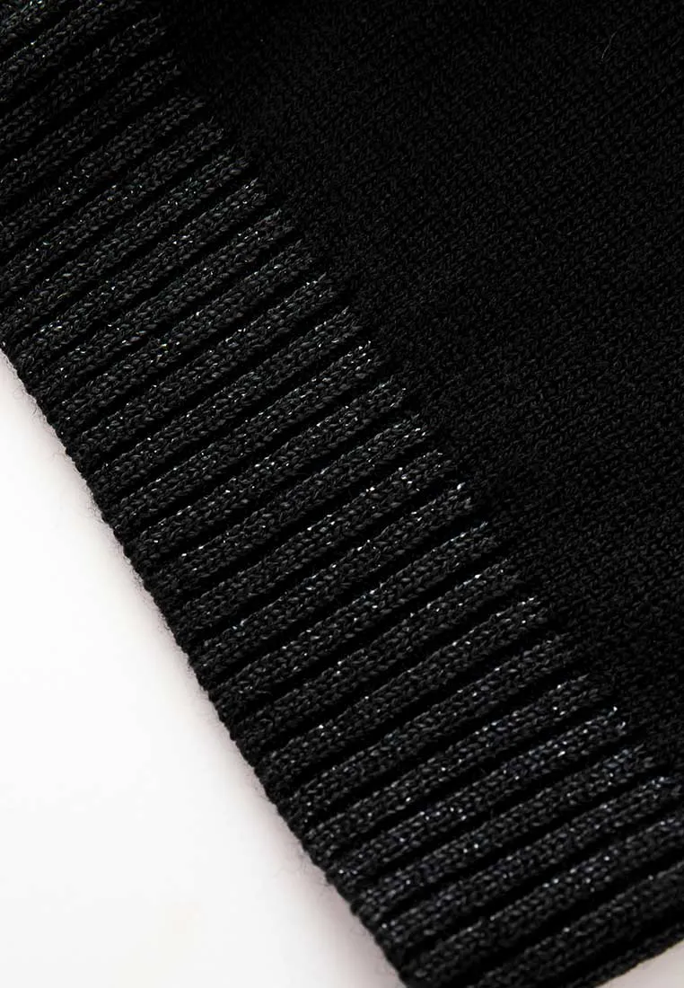 High-neck Wool Knit Ombré Dress