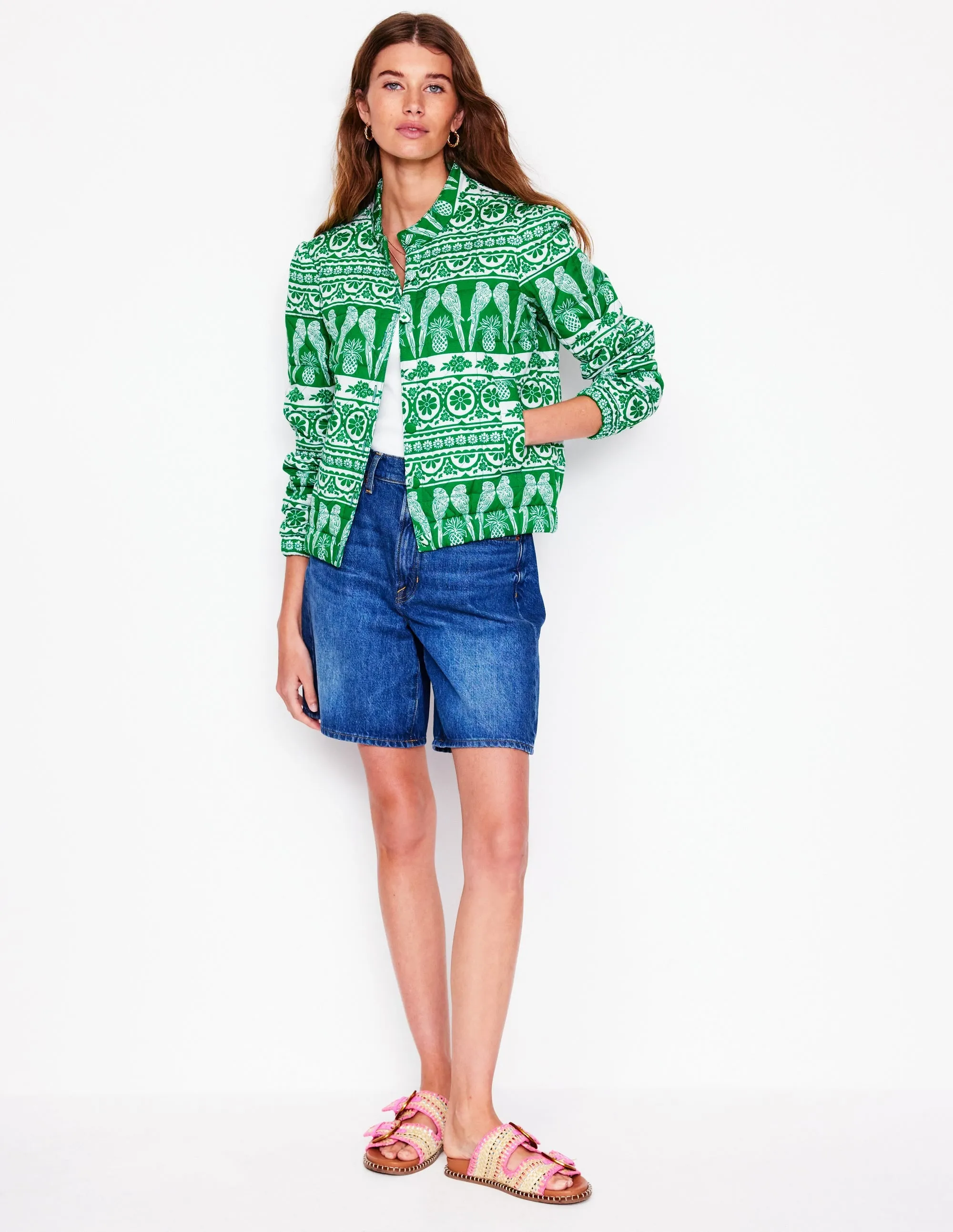 Highbury Quilted Jacket-Ornate Tropics