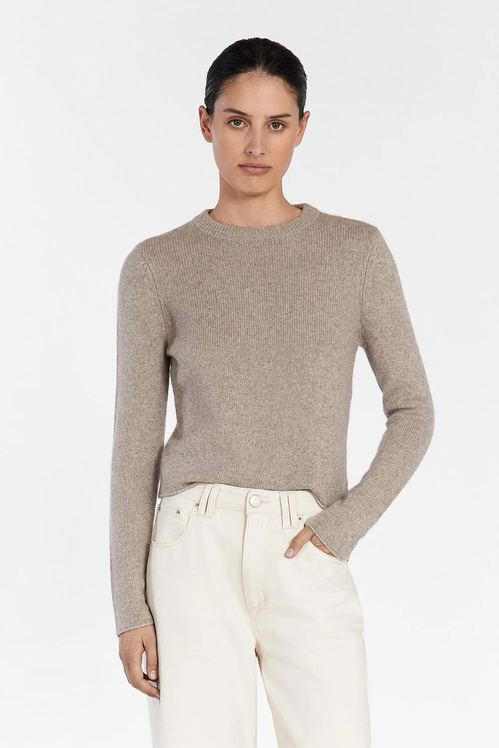 IMOGENE OAT MARLE KNIT TOP