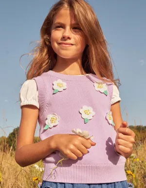 Knitted Tank Top-Orchid Petal