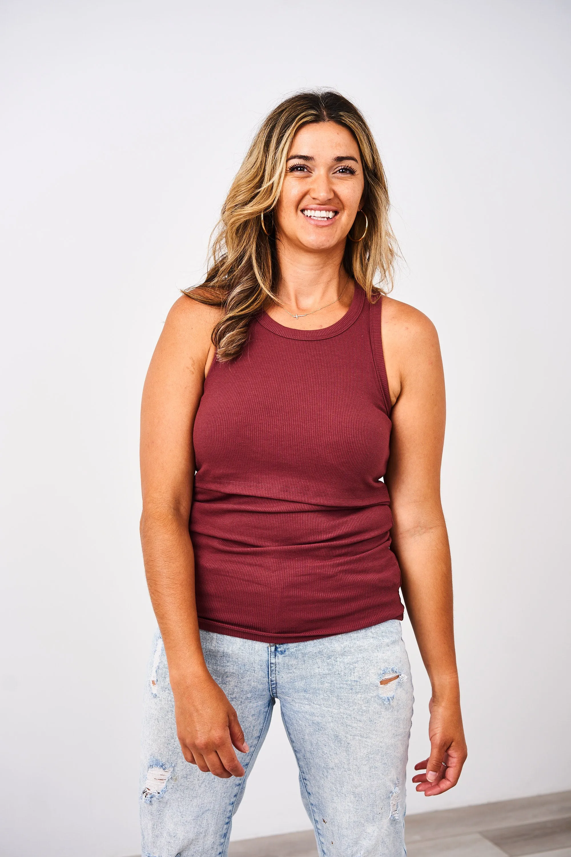 Latched Mama Racerback Ribbed Nursing Tank