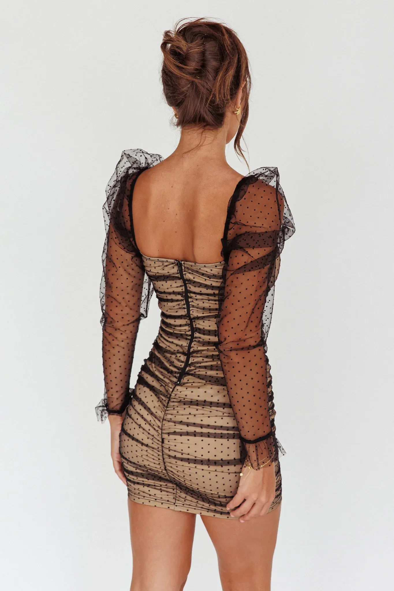 Like Lovers Hail Spot Mini Dress Black