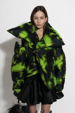 LIME TIE DYE M'A PUFFER JACKET