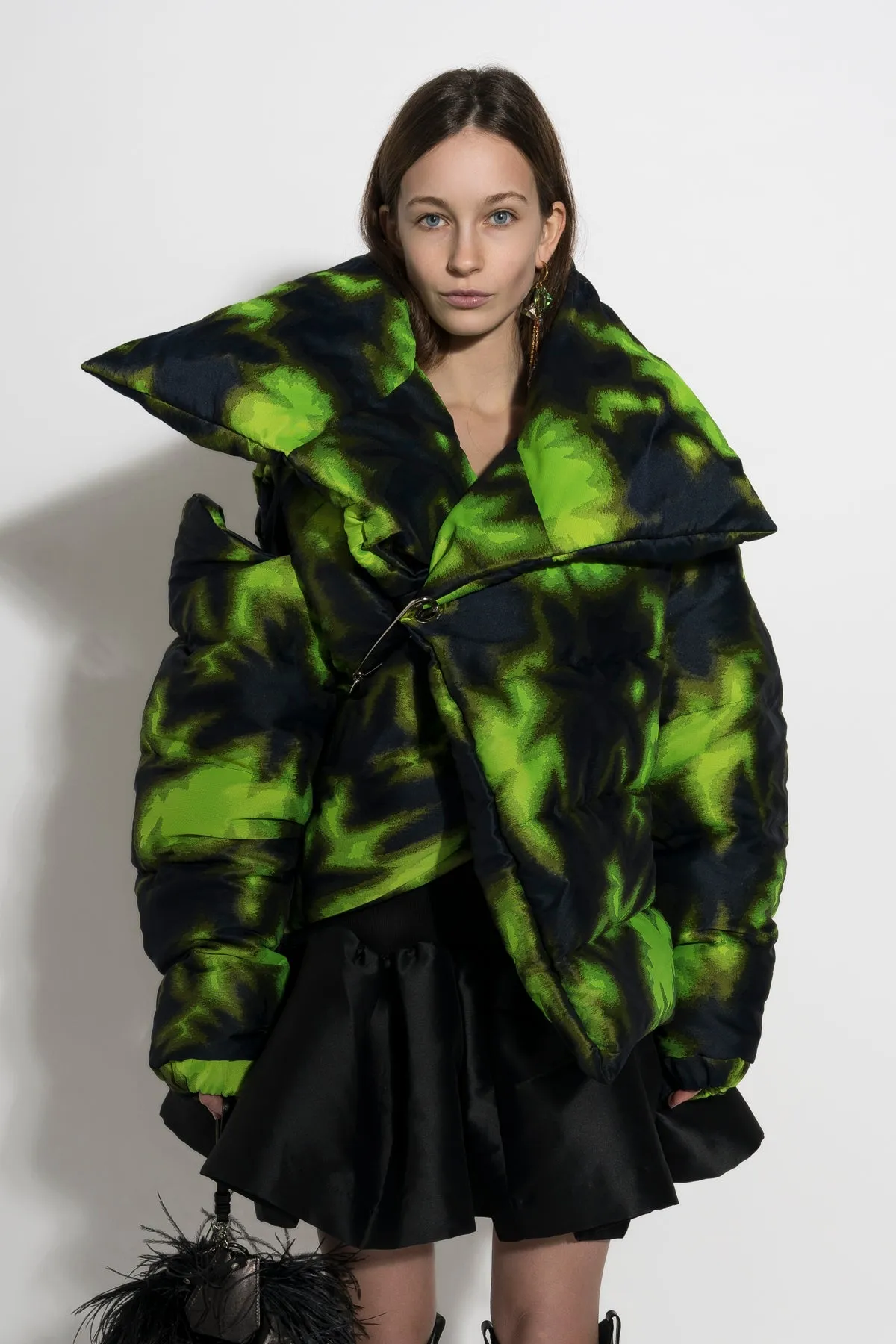 LIME TIE DYE M'A PUFFER JACKET
