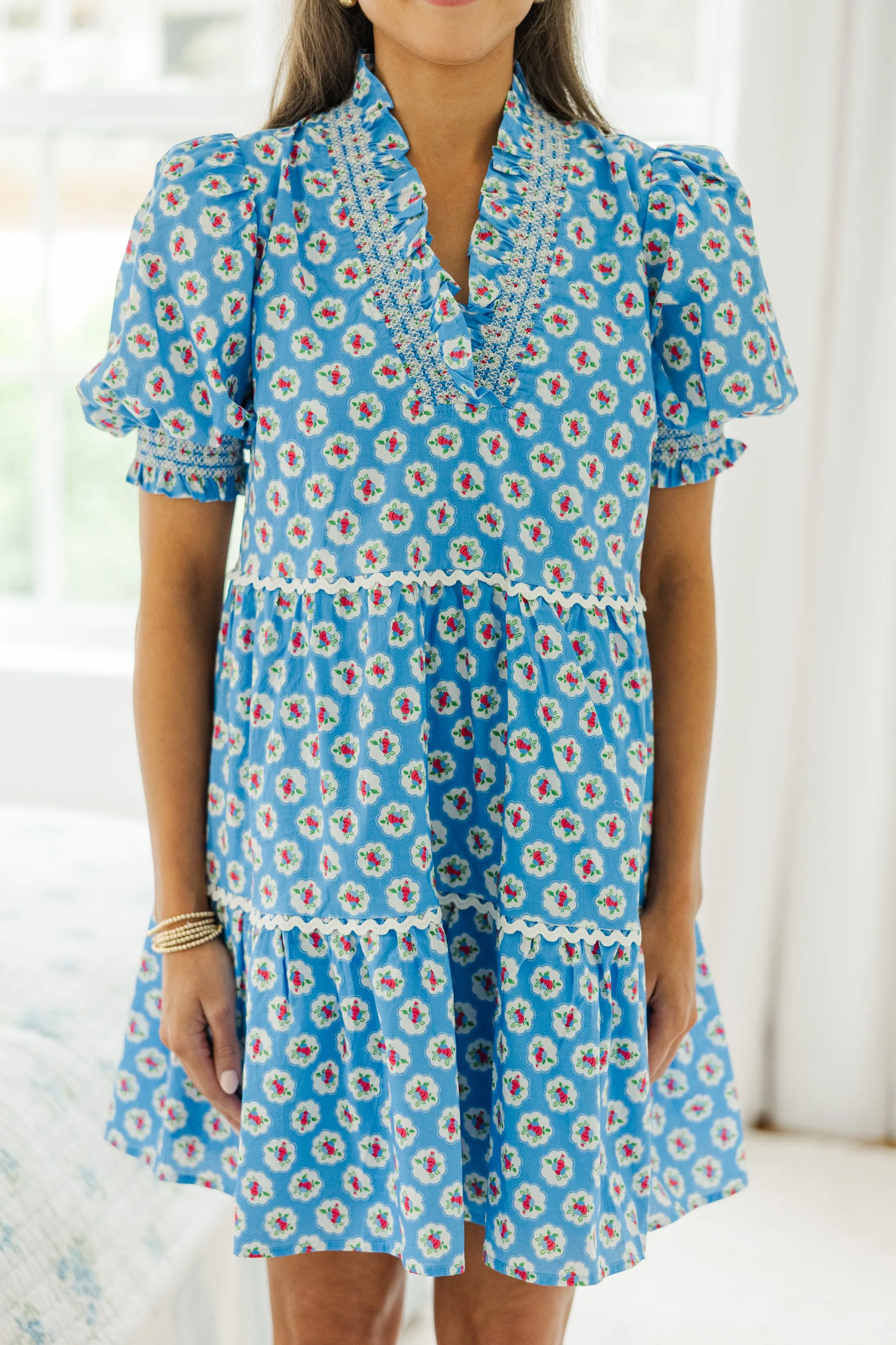 Living Dreams Blue Medallion Dress