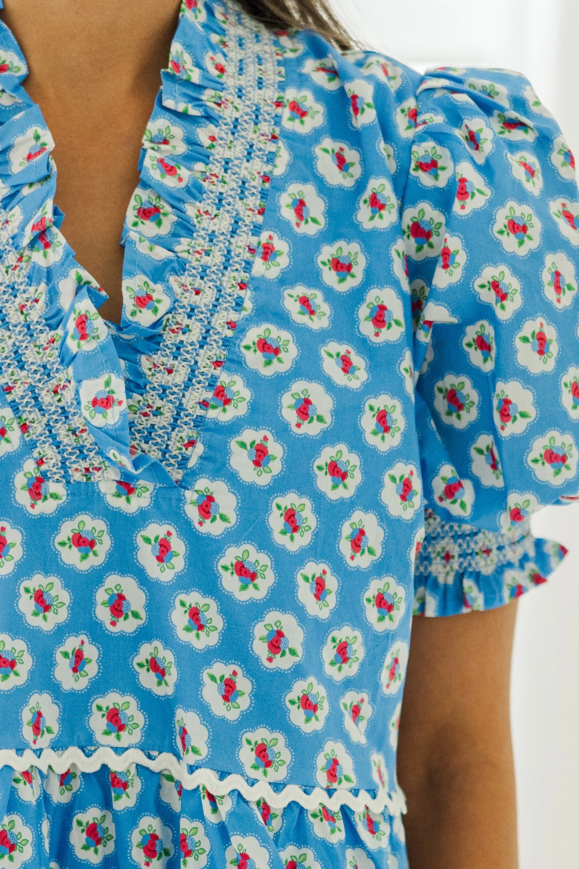 Living Dreams Blue Medallion Dress