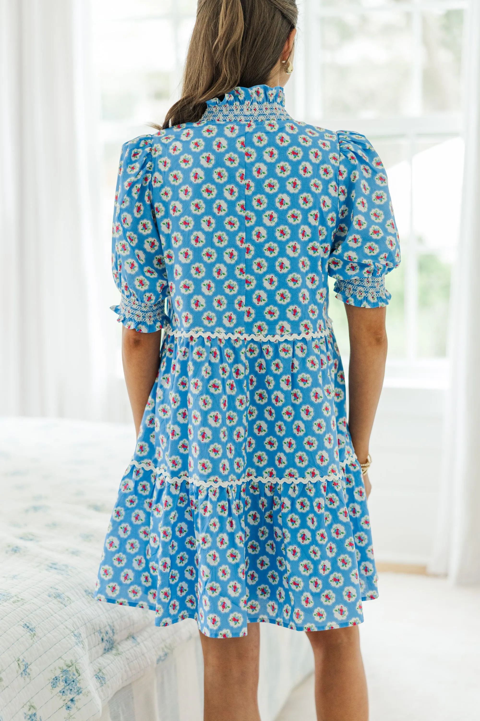 Living Dreams Blue Medallion Dress