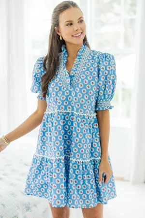 Living Dreams Blue Medallion Dress