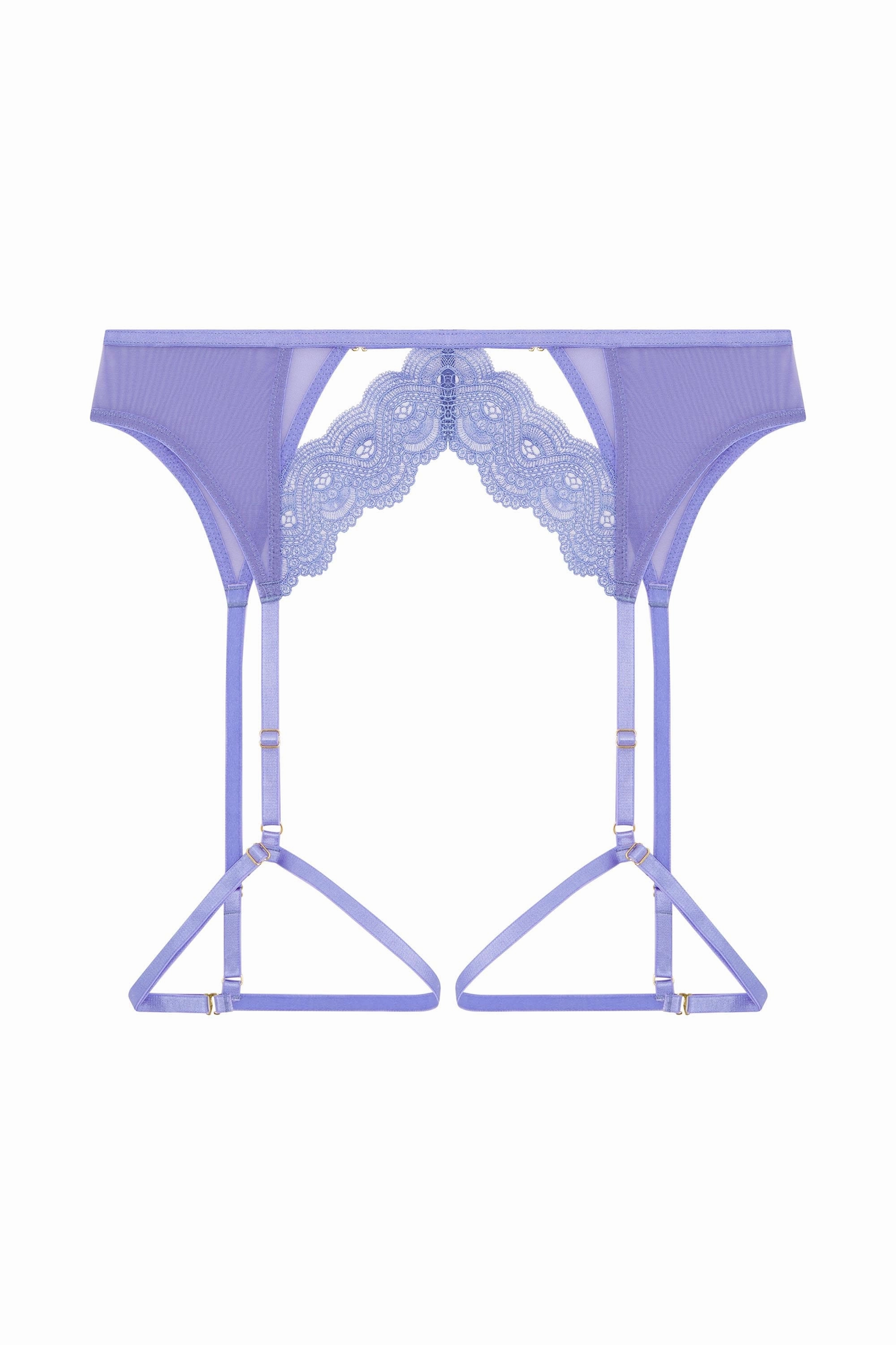 Maisie Blue Lace Trim Suspender