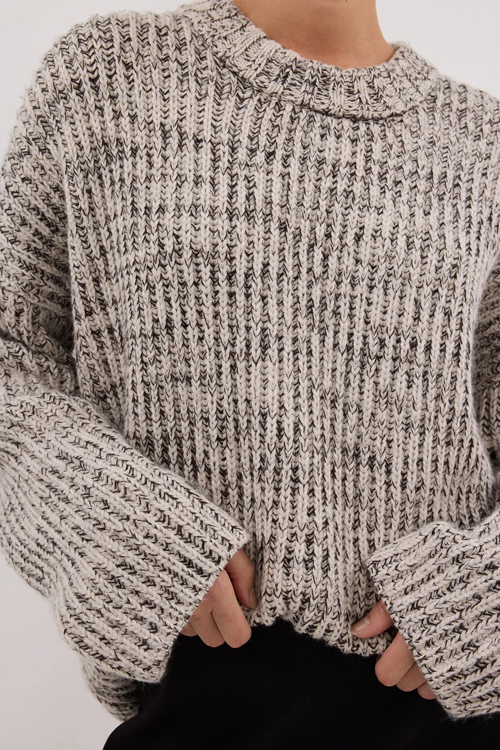 MARLEY IVORY CHOC SPECKLE JUMPER