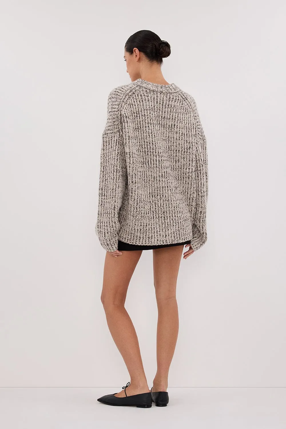MARLEY IVORY CHOC SPECKLE JUMPER