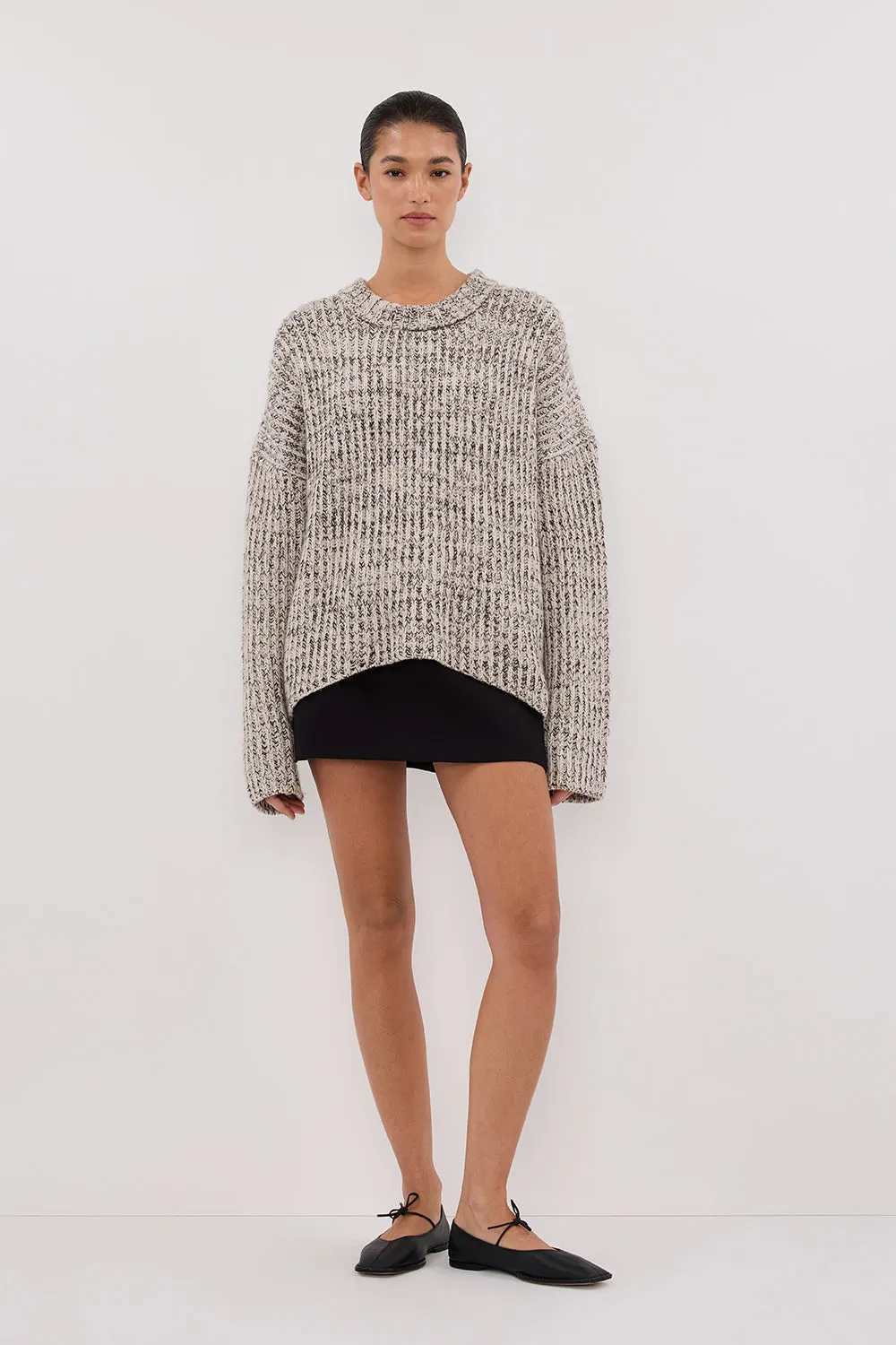 MARLEY IVORY CHOC SPECKLE JUMPER