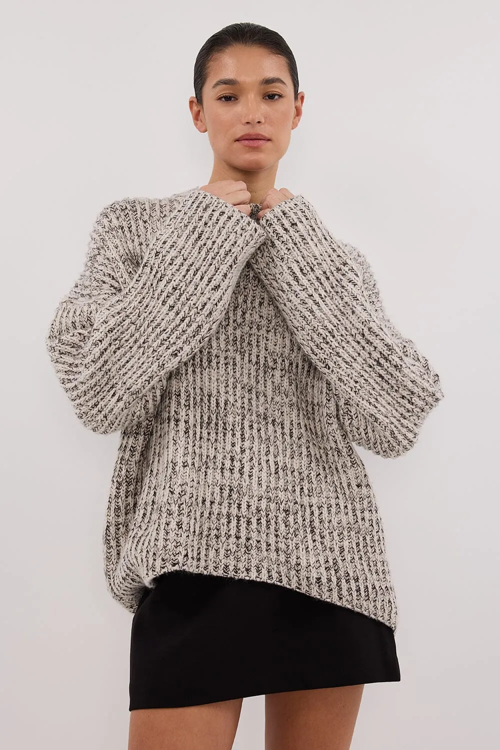 MARLEY IVORY CHOC SPECKLE JUMPER