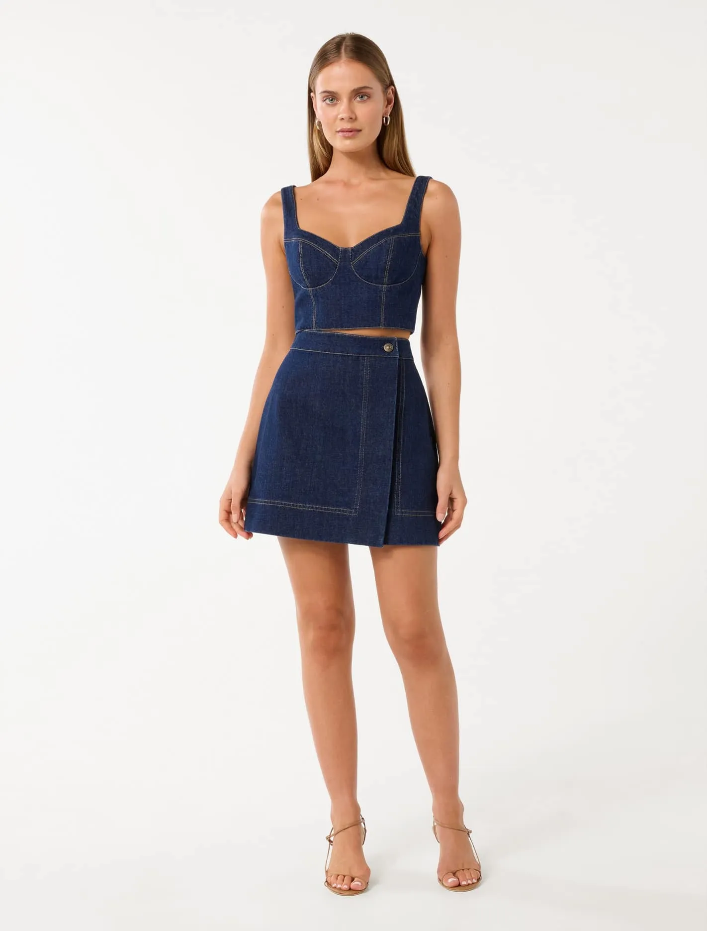 Melinda Denim Corset Top
