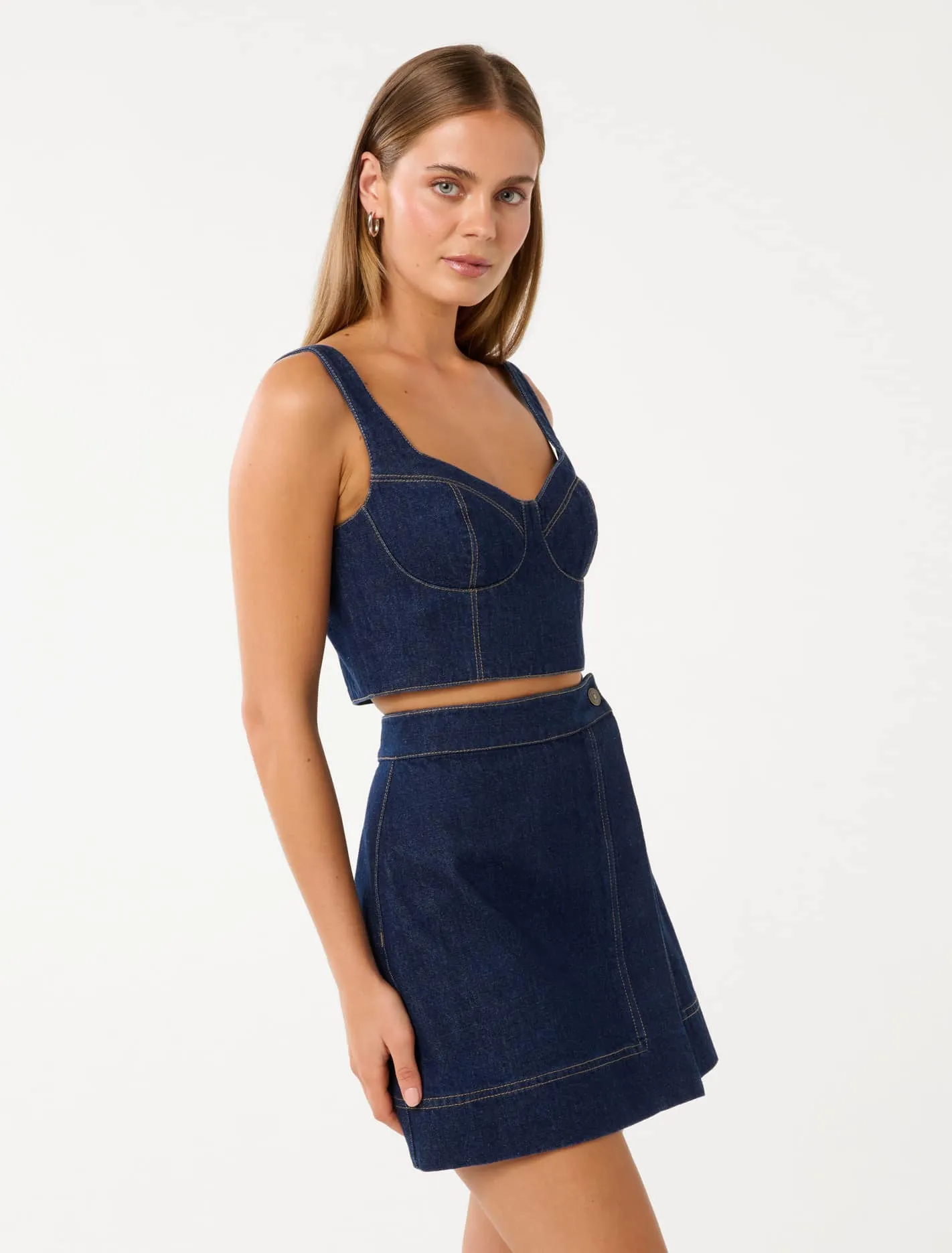 Melinda Denim Corset Top