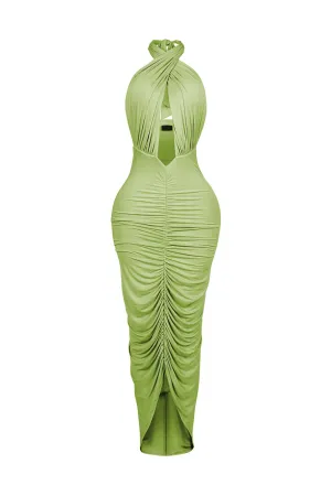 Mermaid Inspired Halter Maxi Dress