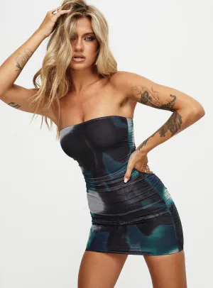 Micah Mini Dress Navy Multi Petite