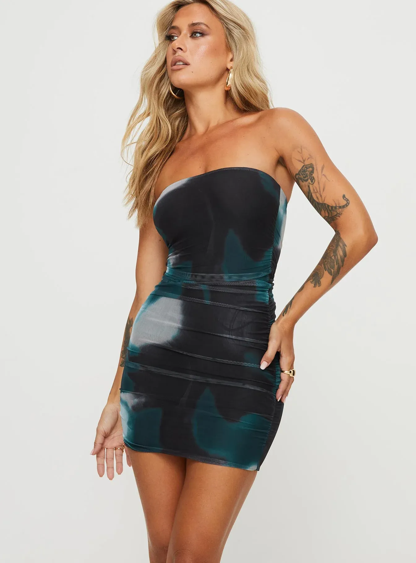 Micah Mini Dress Navy Multi Petite