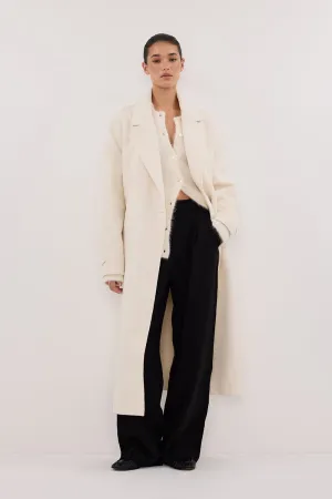 MILES CREAM WOOL WRAP COAT