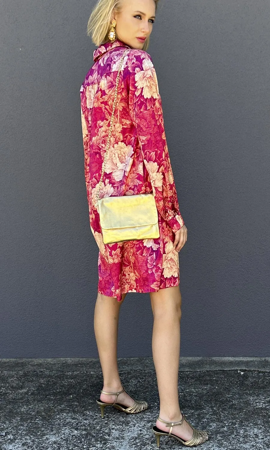 Momoni Miyagi Dress - Silk Satin Floral